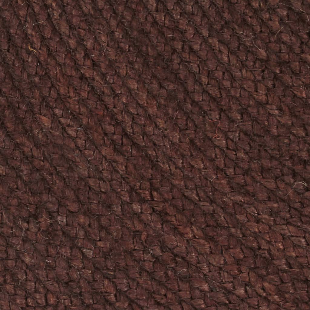 Handmade Rug Jute Round 90 cm Brown