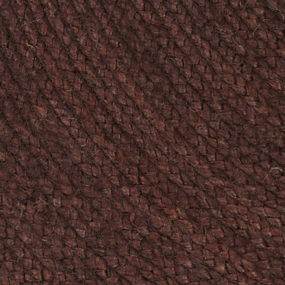 Handmade Rug Jute Round 90 cm Brown