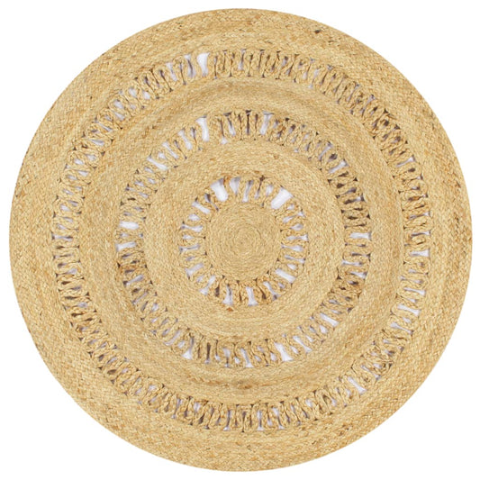 Area Rug | Natural | Braided Jute | Medium | Durable | Area Rug | Round