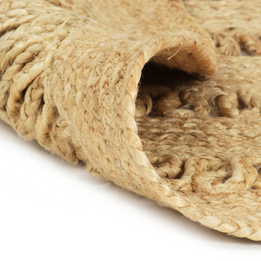 Area Rug | Natural | Braided Jute | Medium | Durable | Area Rug | Round