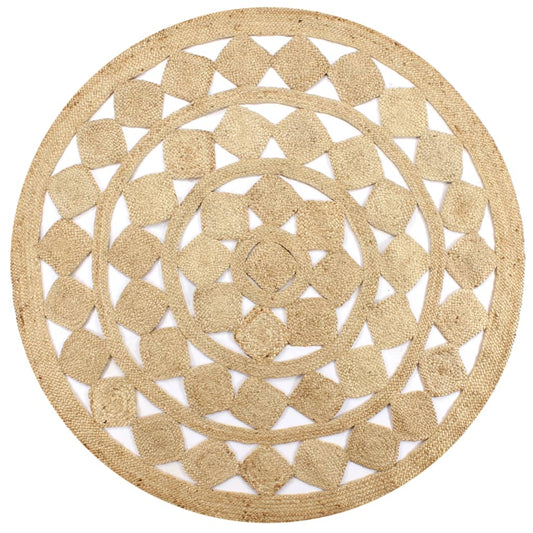Area Rug | Natural | Braided jute | 90 cm diameter | Area Rug | Round
