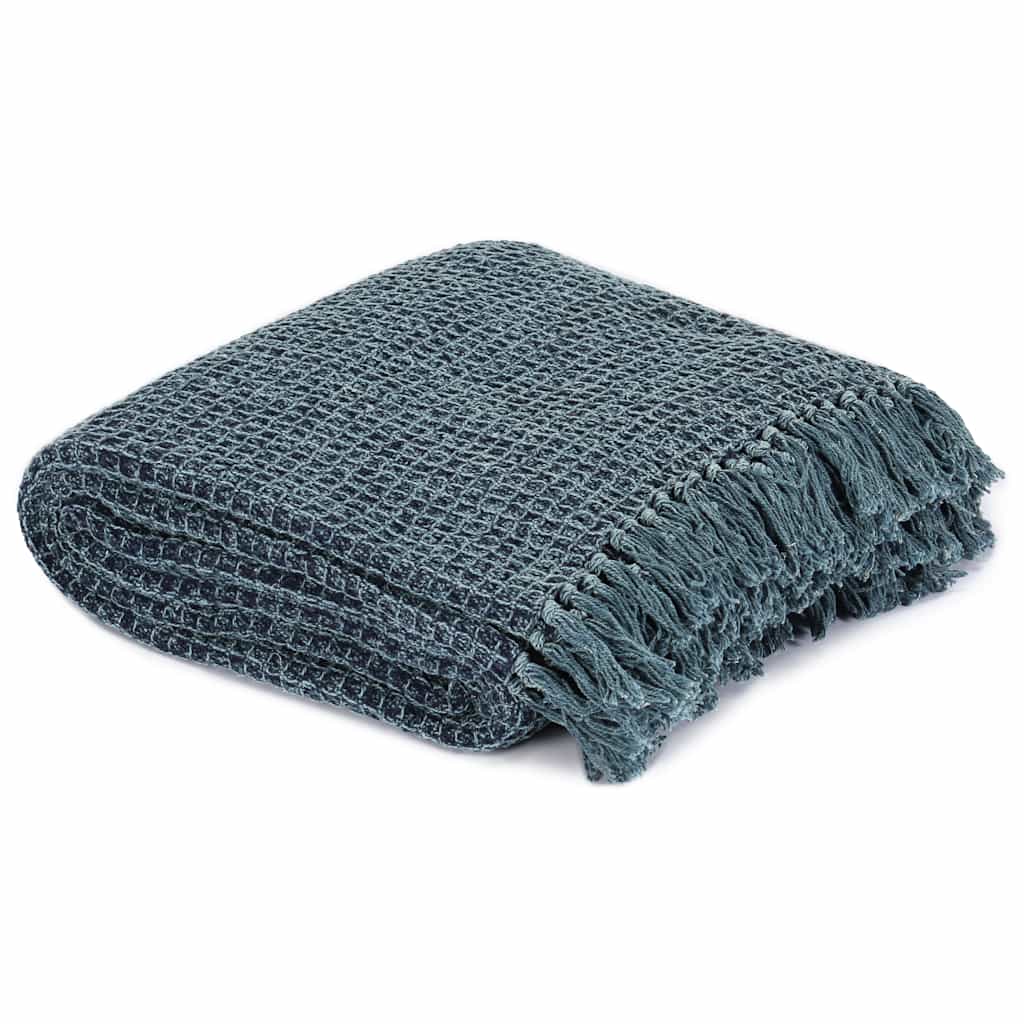 Throw Cotton 125x150 cm Indigo Blue