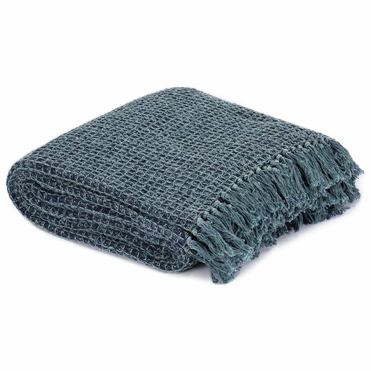 Throw Cotton 125x150 cm Indigo Blue