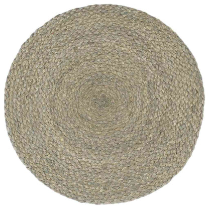 Placemats 4 pcs Plain Grey 38 cm Round Jute