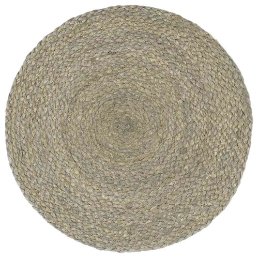 Placemats 4 pcs Plain Grey 38 cm Round Jute