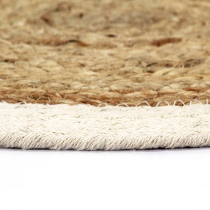 Placemats 4 pcs Plain Natural 38 cm Round Jute and Cotton