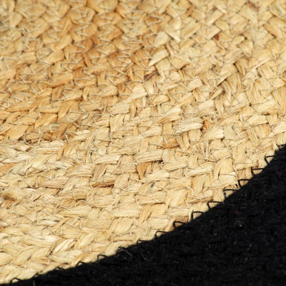 Placemats 4 pcs Natural and Black 38 cm Jute and Cotton