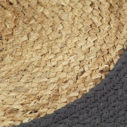 Placemats 4 pcs Natural and Anthracite 38 cm Jute and Cotton