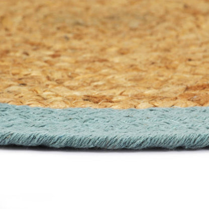 Placemats 6 pcs Natural and Green 38 cm Jute and Cotton