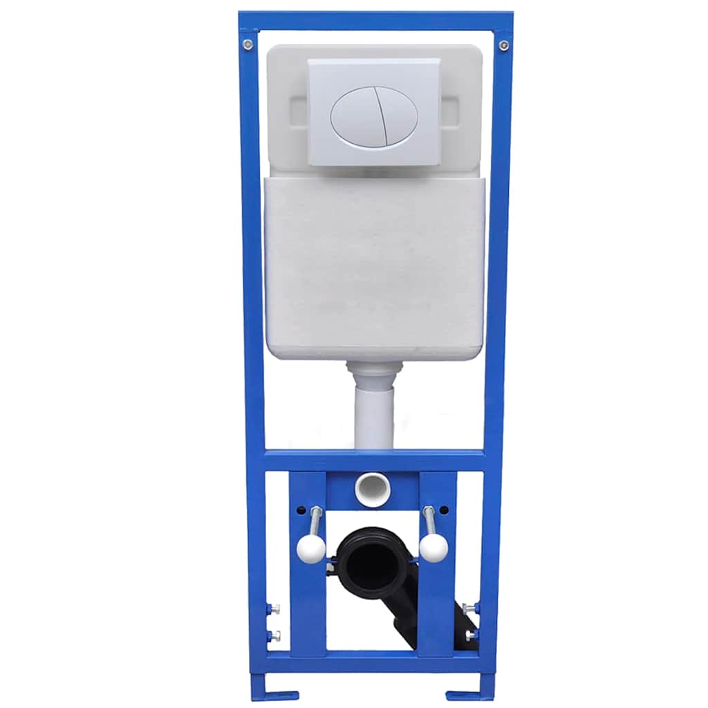 Wall-Hung Toilet with Concealed Cistern Ceramic Black