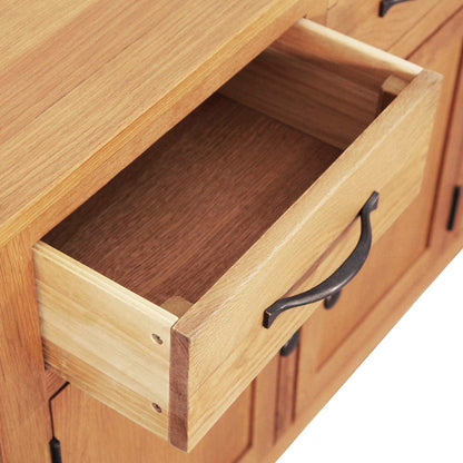 Sideboard Brown 112 x 33.5 x 70 cm Solid oak wood