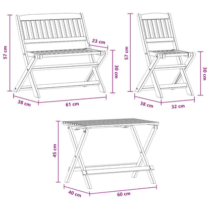 Dining Set | Natural wood | Solid eucalyptus wood | Children's size