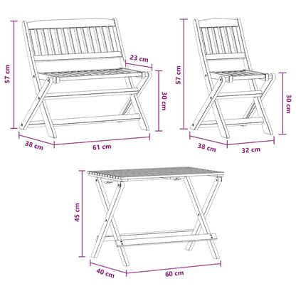 Dining Set | Natural wood | Solid eucalyptus wood | Children's size