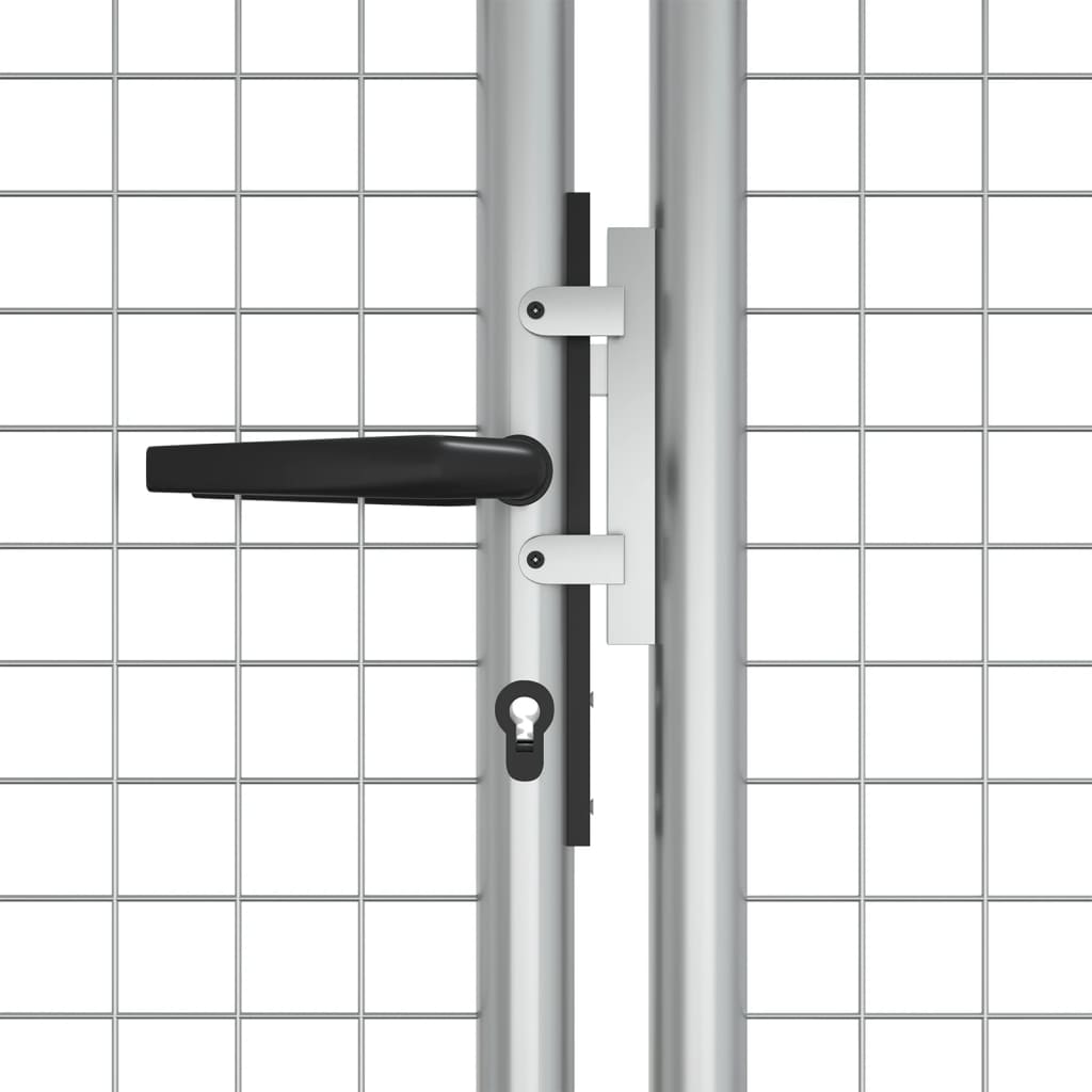 Garden Gate Galvanised Steel 400x125 cm Silver