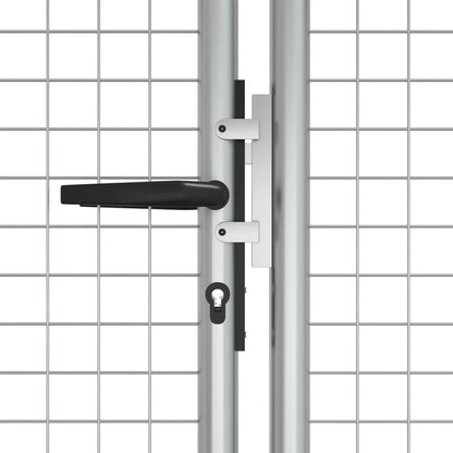 Garden Gate Galvanised Steel 400x125 cm Silver