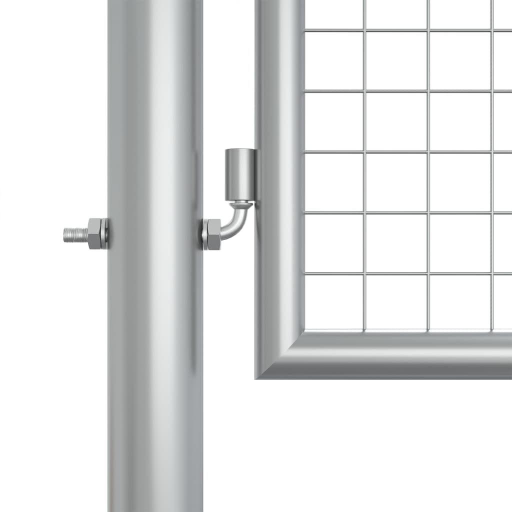 Garden Gate Galvanised Steel 400x125 cm Silver