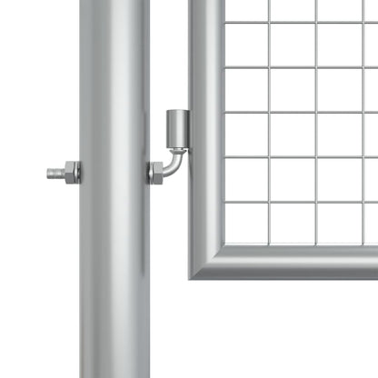 Garden Gate Galvanised Steel 400x125 cm Silver