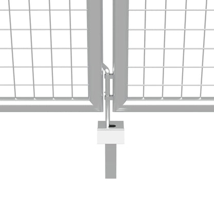 Garden Gate Galvanised Steel 400x150 cm Silver