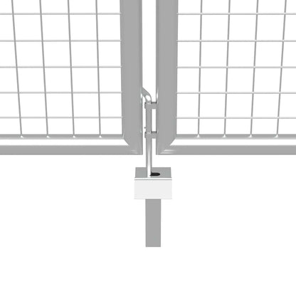 Garden Gate Galvanised Steel 400x150 cm Silver