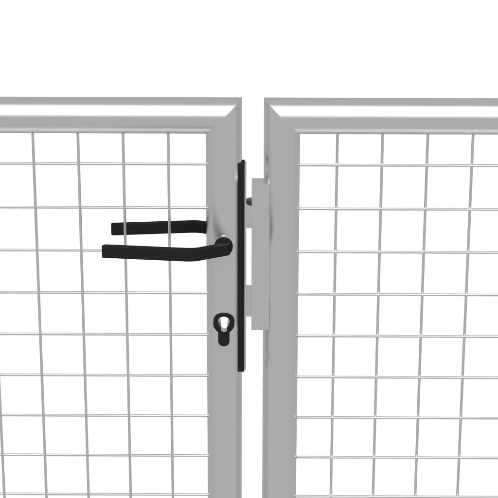 Garden Gate Galvanised Steel 400x175 cm Silver