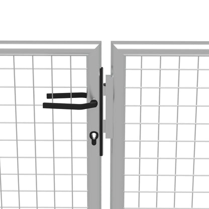 Garden Gate Galvanised Steel 400x175 cm Silver