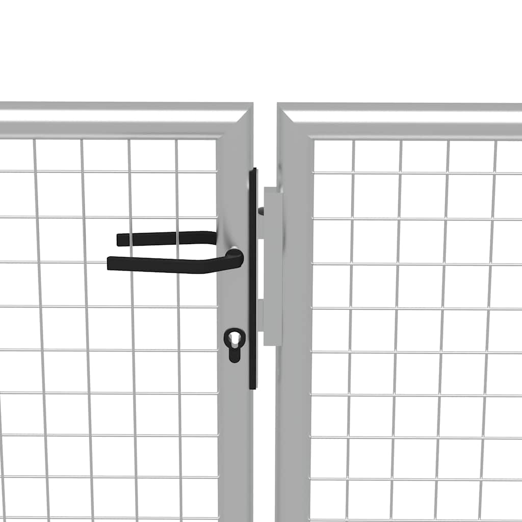 Garden Gate Galvanised Steel 400x175 cm Silver