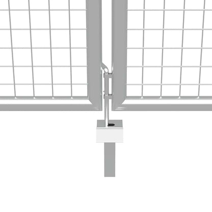 Garden Gate Galvanised Steel 400x175 cm Silver
