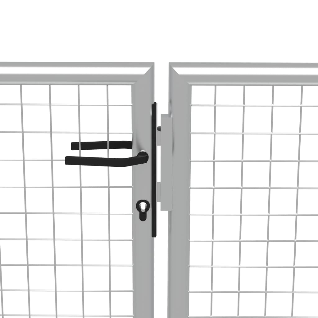 Garden Gate Galvanised Steel 400x200 cm Silver