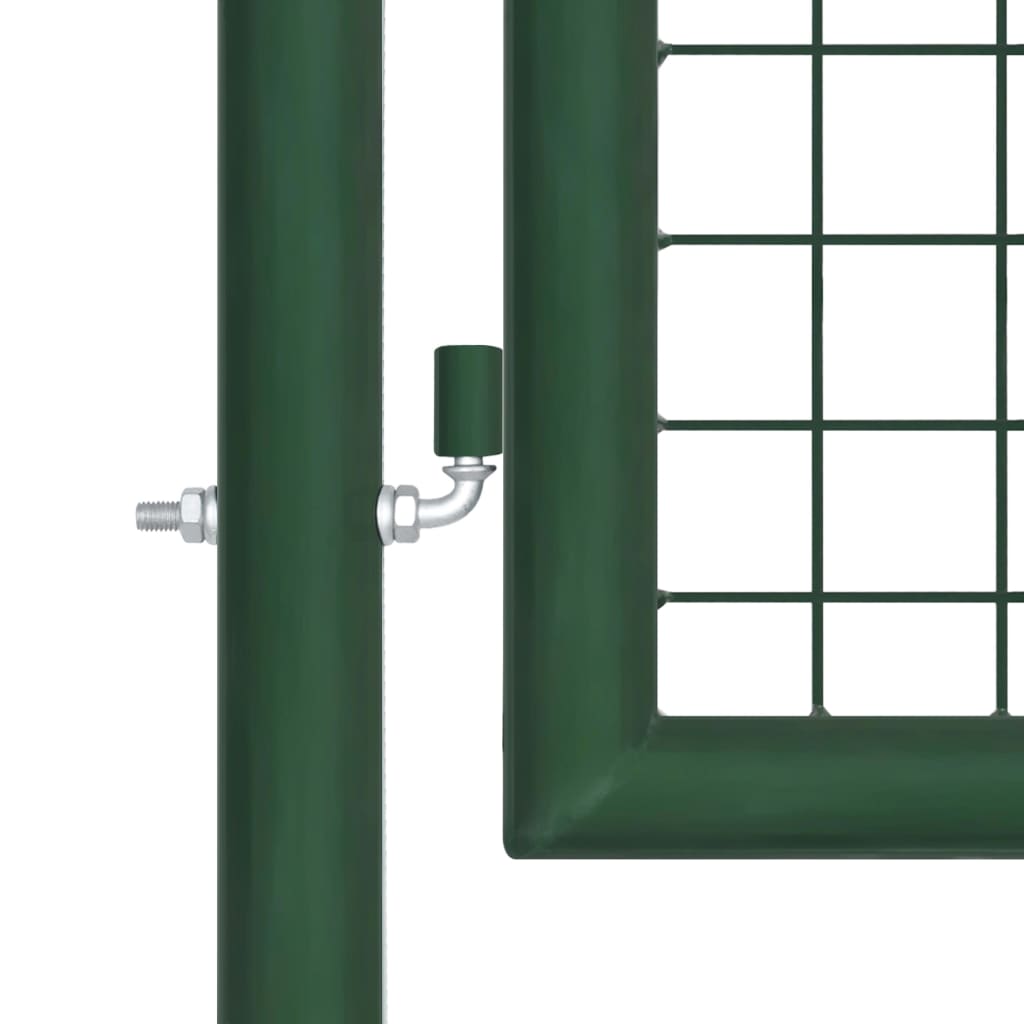 Garden Gate Steel 350x75 cm Green
