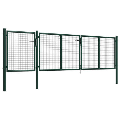 Garden Gate Steel 400x75 cm Green