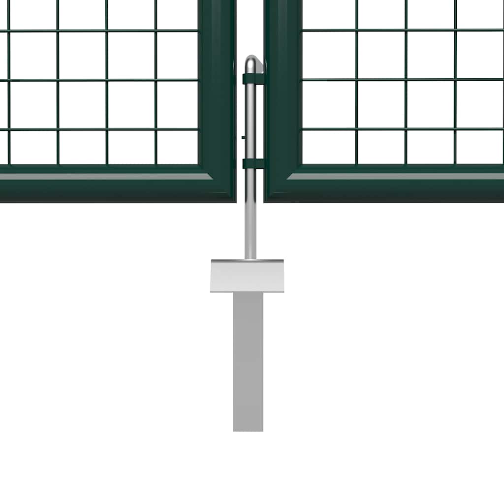 Garden Gate Steel 400x75 cm Green