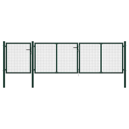 Garden Gate Steel 400x100 cm Green