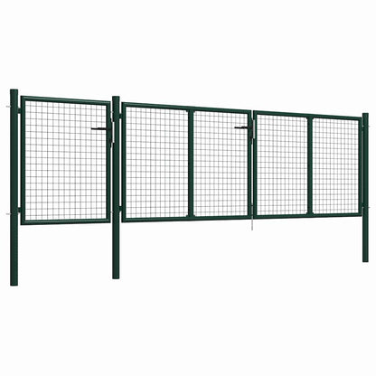Garden Gate Steel 400x100 cm Green