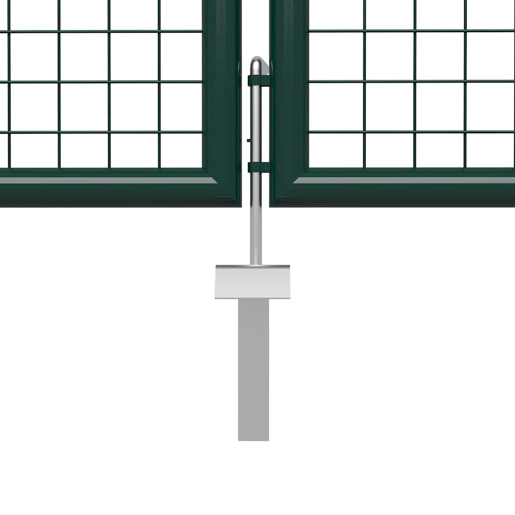 Garden Gate Steel 400x100 cm Green