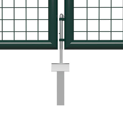 Garden Gate Steel 400x100 cm Green
