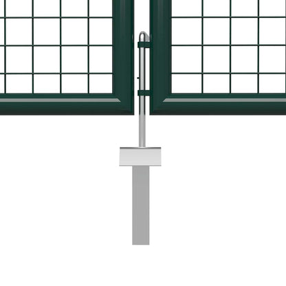 Garden Gate Steel 400x200 cm Green