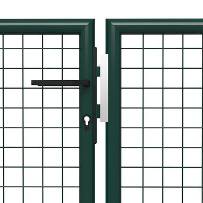 Garden Gate Steel 400x200 cm Green