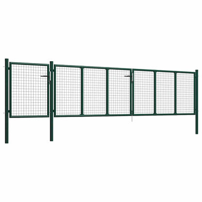 Garden Gate Steel 500x100 cm Green
