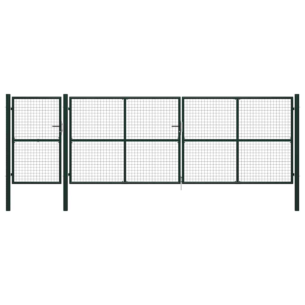 Garden Gate Steel 500x150 cm Green