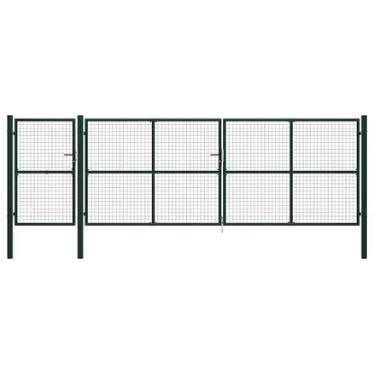 Garden Gate Steel 500x150 cm Green