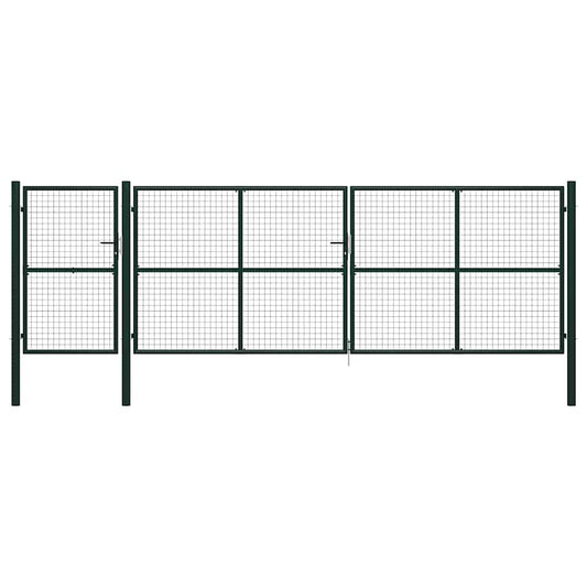 Garden Gate Steel 500x150 cm Green