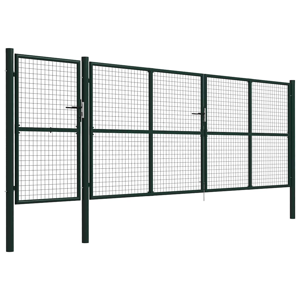 Garden Gate Steel 500x150 cm Green