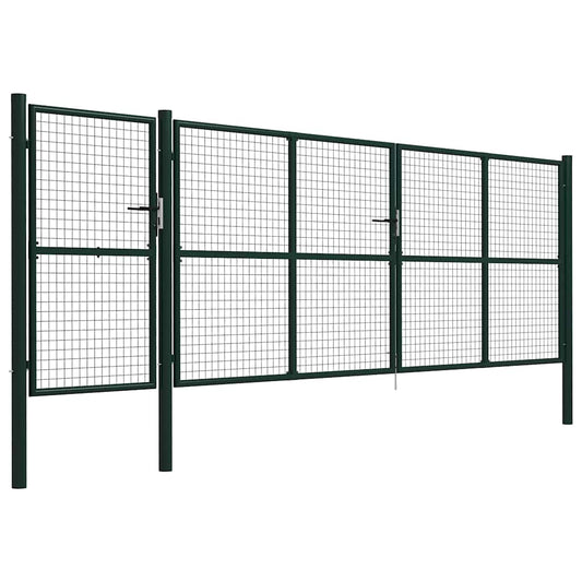 Garden Gate Steel 500x150 cm Green