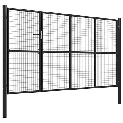 Garden Gate Steel 350x150 cm Anthracite
