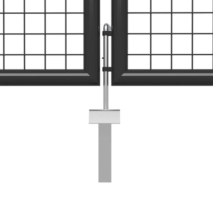 Garden Gate Steel 400x75 cm Anthracite