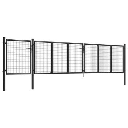 Garden Gate Steel 500x75 cm Anthracite
