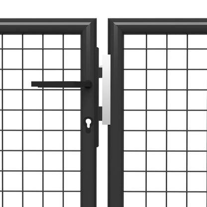 Garden Gate Steel 500x75 cm Anthracite