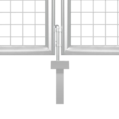 Garden Gate Steel 350x75 cm Silver
