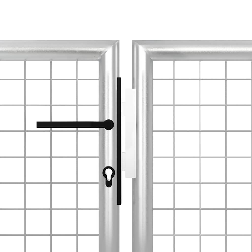 Garden Gate Steel 400x75 cm Silver