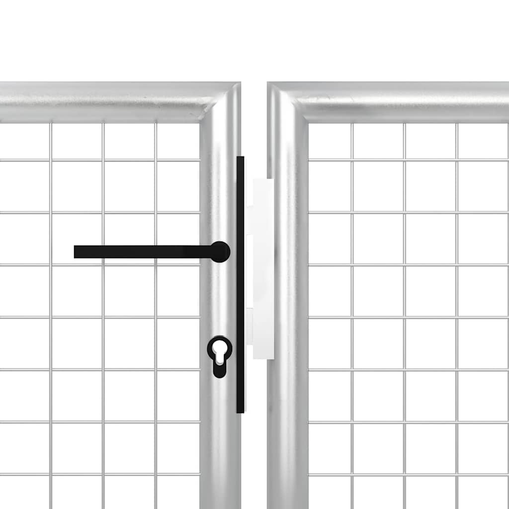 Garden Gate Steel 500x75 cm Silver